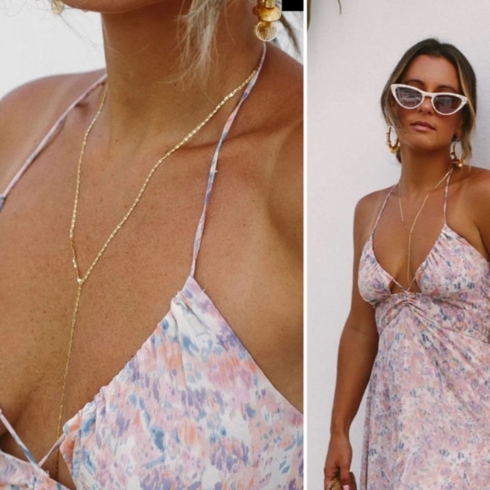 VICI X SUMMER OF DIANE‎ Pink Floral Halter Dress - Picture 9 of 9